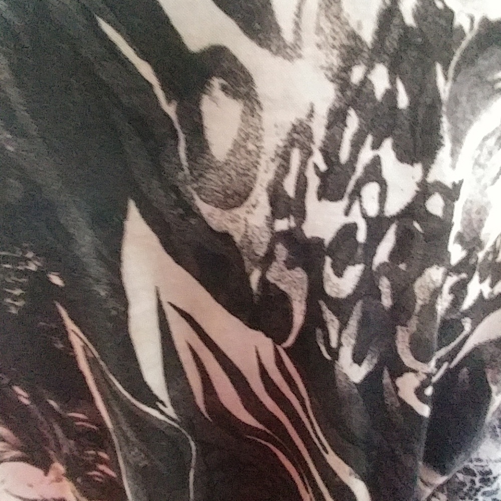 White Stag black & tan floral top Sz XL - Picture 3 of 5